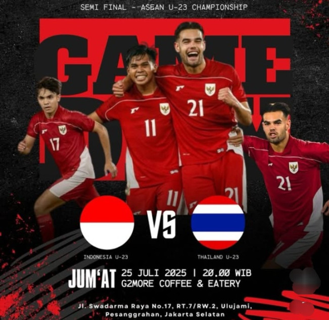 Ilustrasi laga semifinal Timnas Indonesia U-23 Vs Thailand di Piala AFF U-23.  [Instagram]